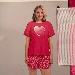 Just Be Women's Pink Short Sleep Set size XL